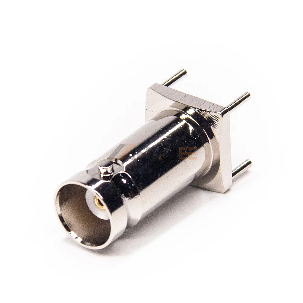 BNC Straight Jack Coaxial Connector For PCB Mount Through Hole 50 Ohm