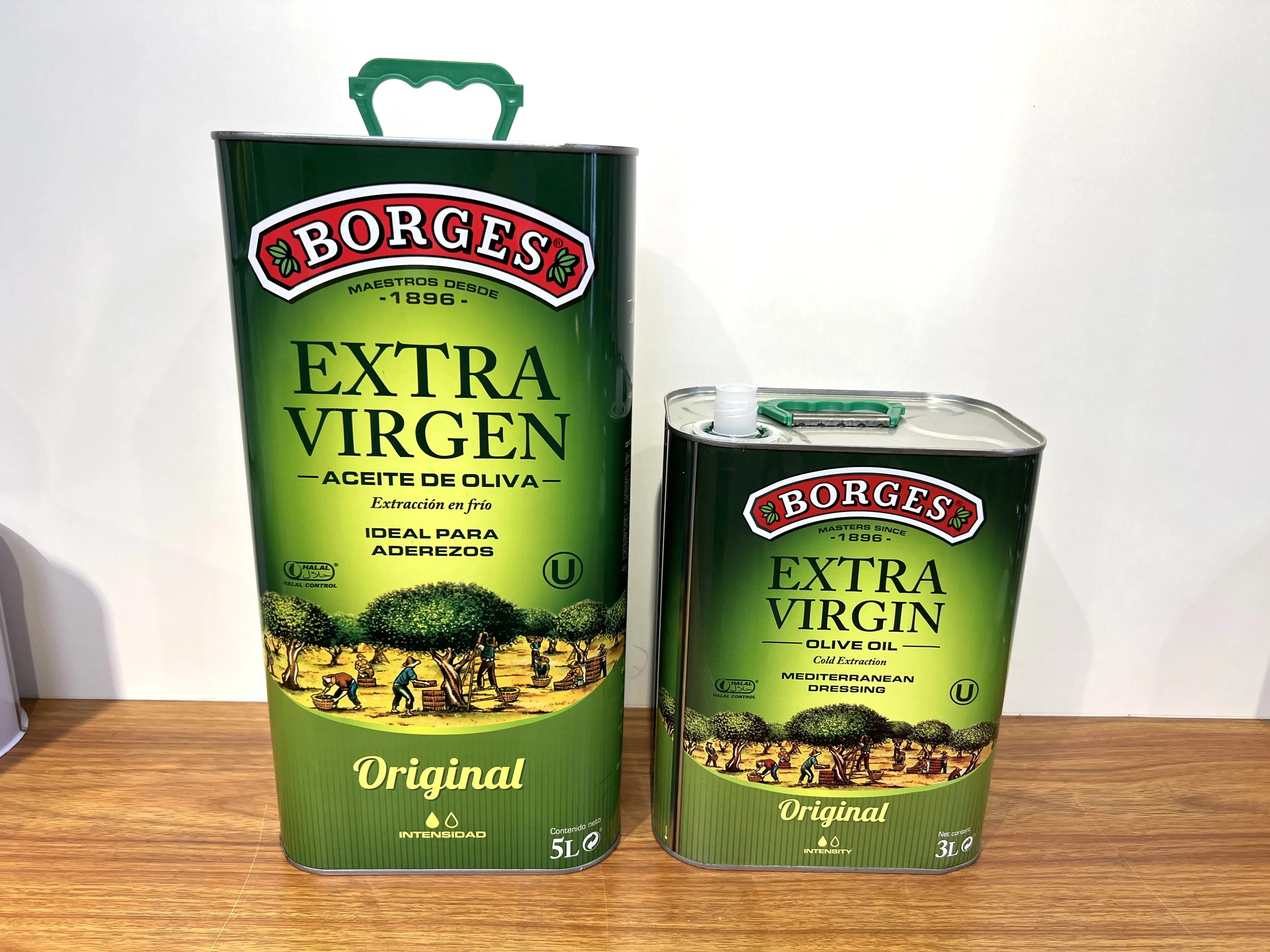 Empty 500Ml 750Ml 1L 1.5L 3L 5L Square Extra Virgin Olive Oil Tin Can Cooking Edible Oil Meta Rectangular Jar with Plastic lids