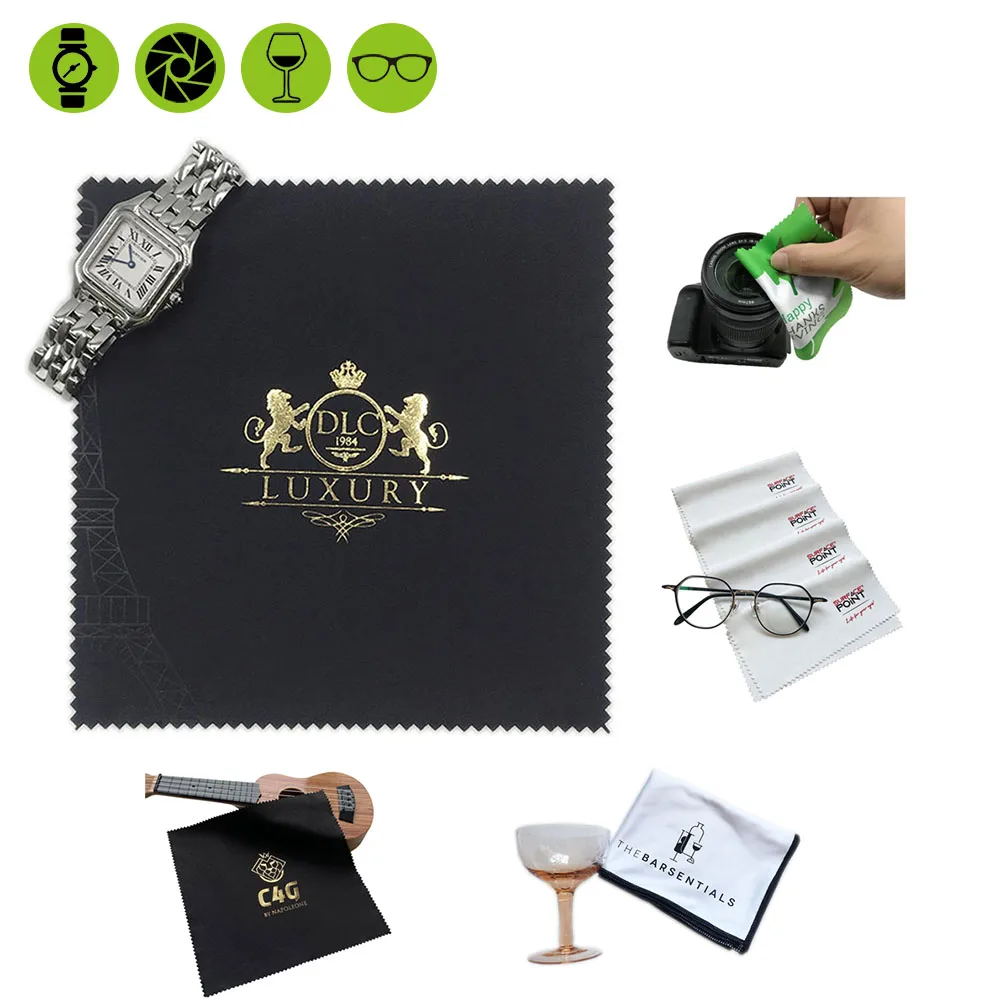 Manufacturer wholesale silkscreen printing logo microfiber lens cleaning cloth camera lens cloth microfiber