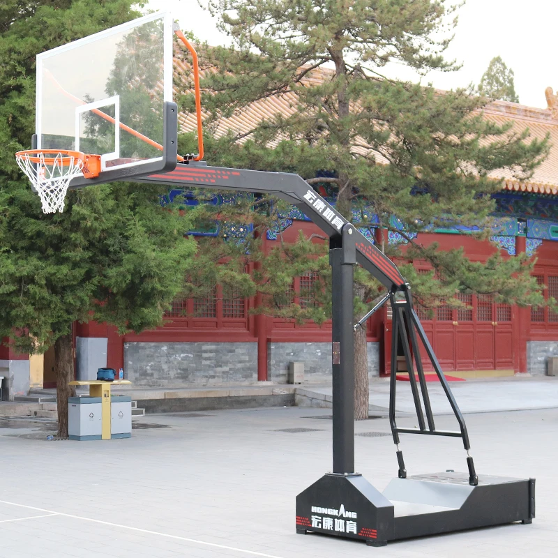 FIBA  APPROVED movable height adjustable foldable basketball hoop basketball training system basketball stand