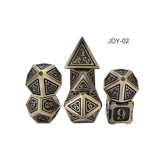 
Original design manufacturer wholesale new custom items metal dice sets brass color for broad games 