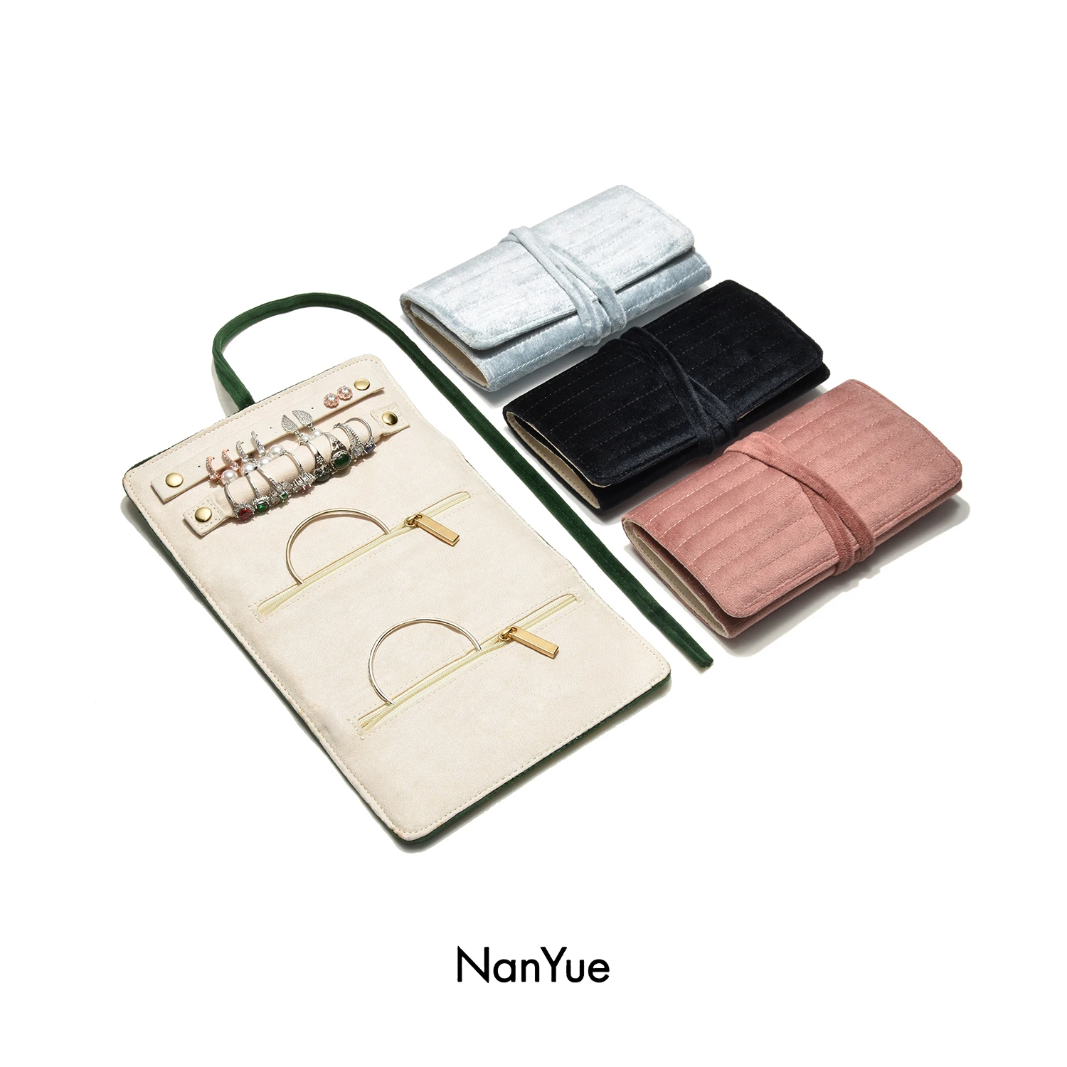 Velvet Jewelry Bag Travel Portable Ring Earrings Storage Bag Low Moq Products Velvet Jewelry Organizer Personalized Gifts