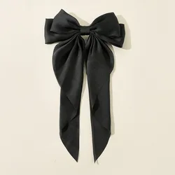 ShanHai 2022 New Spring Satin Girls Bow Hair Band Trendy Ribbon Hairpin Temperament Ribbon Bow Ladies Headwear Hair Accessories
