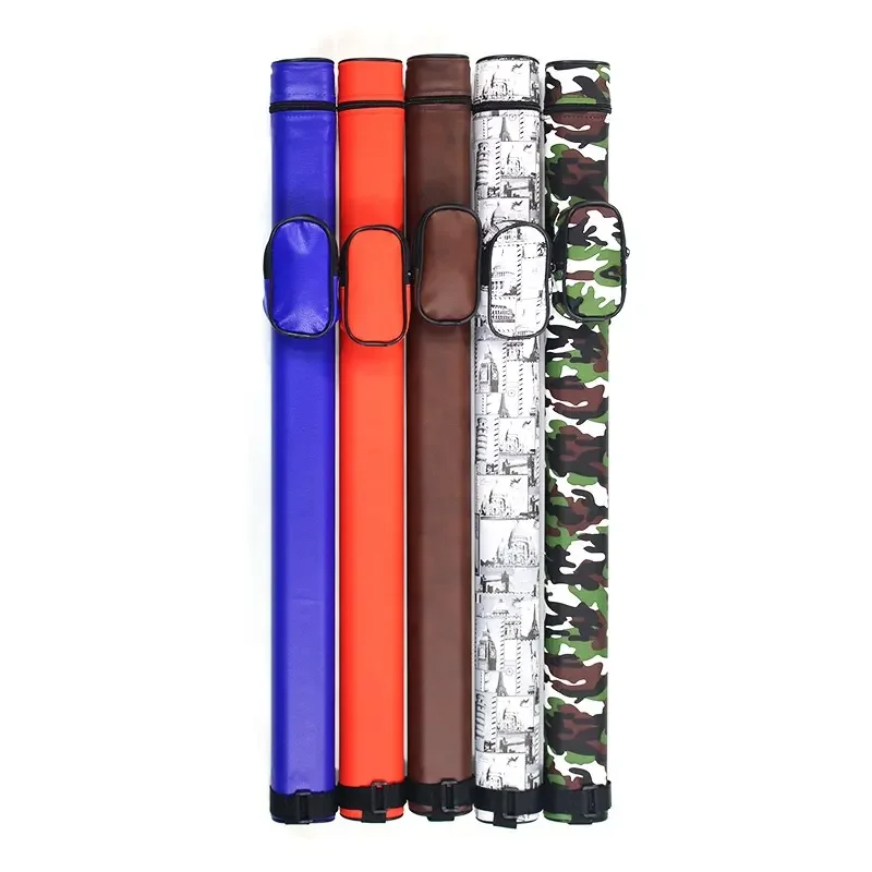 Different colors PU Leather 1/2 pool cue case bag 1B1S Soft Billiard Cue Case for sale