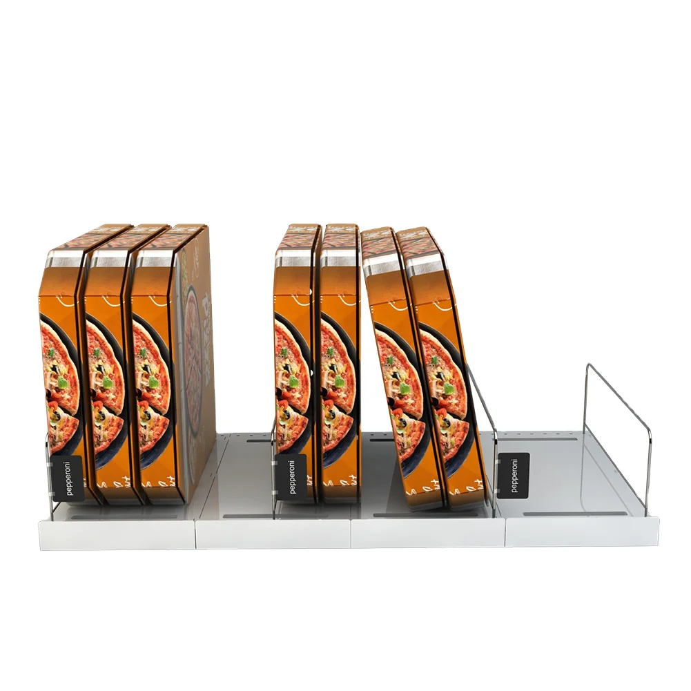 Поднос для супермаркета розничная продажа стойка мерчендайзера толкатель заморозки пиццы