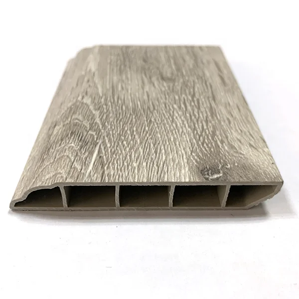Waterproof SPC flooring accessories plastic Flush Stair Nose trim SPC  skirting board