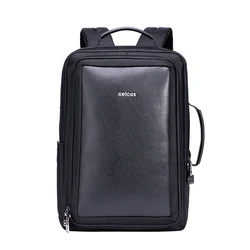 Waterproof laptop anti-theft custom leather rucksack backpack bags travel for men