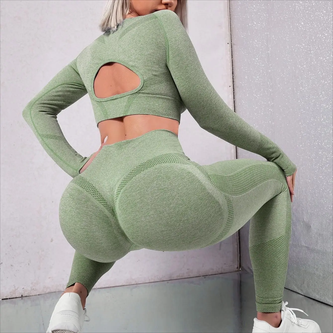 2022 Factory outlet conjunto de yoga sin costuras print