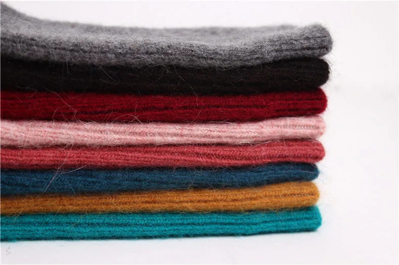 Custom Winter thickened rabbit wool socks warm Plush socks women wholesale