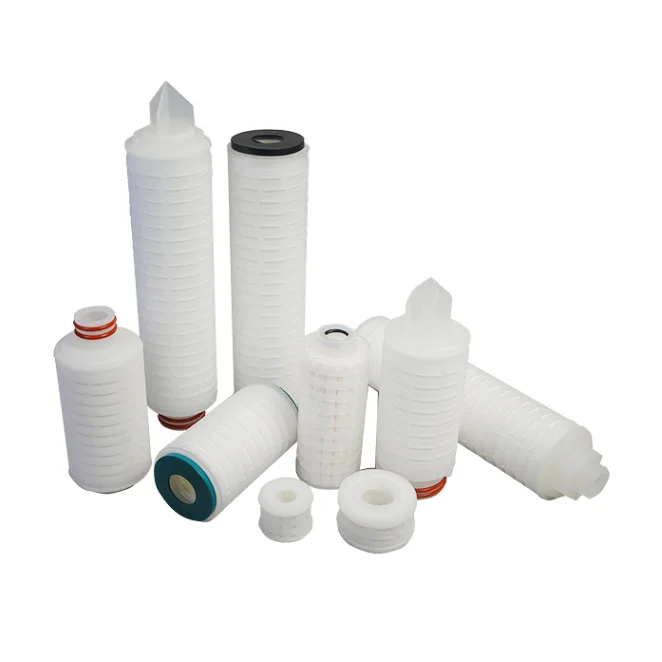 Water treatment element 10 inch 0.22~1 micron PP microporous pleated filter cartridge