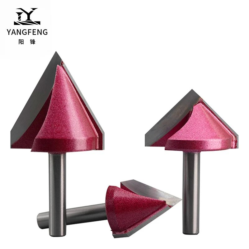 Standard wholesale CNC Woodworking Router bits 3D V chamfer bits 60 degree  90 120 degree 3D engraving bits for wood processing
