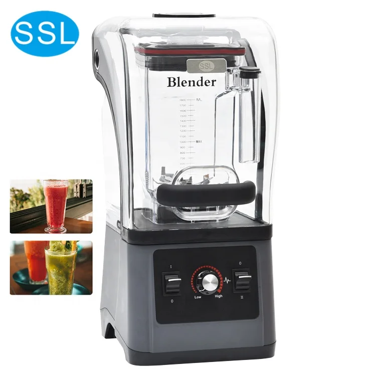 SSL 1500W High Power Frozen Drink Juicer Commercial Ice Blender with Noise Enclosure