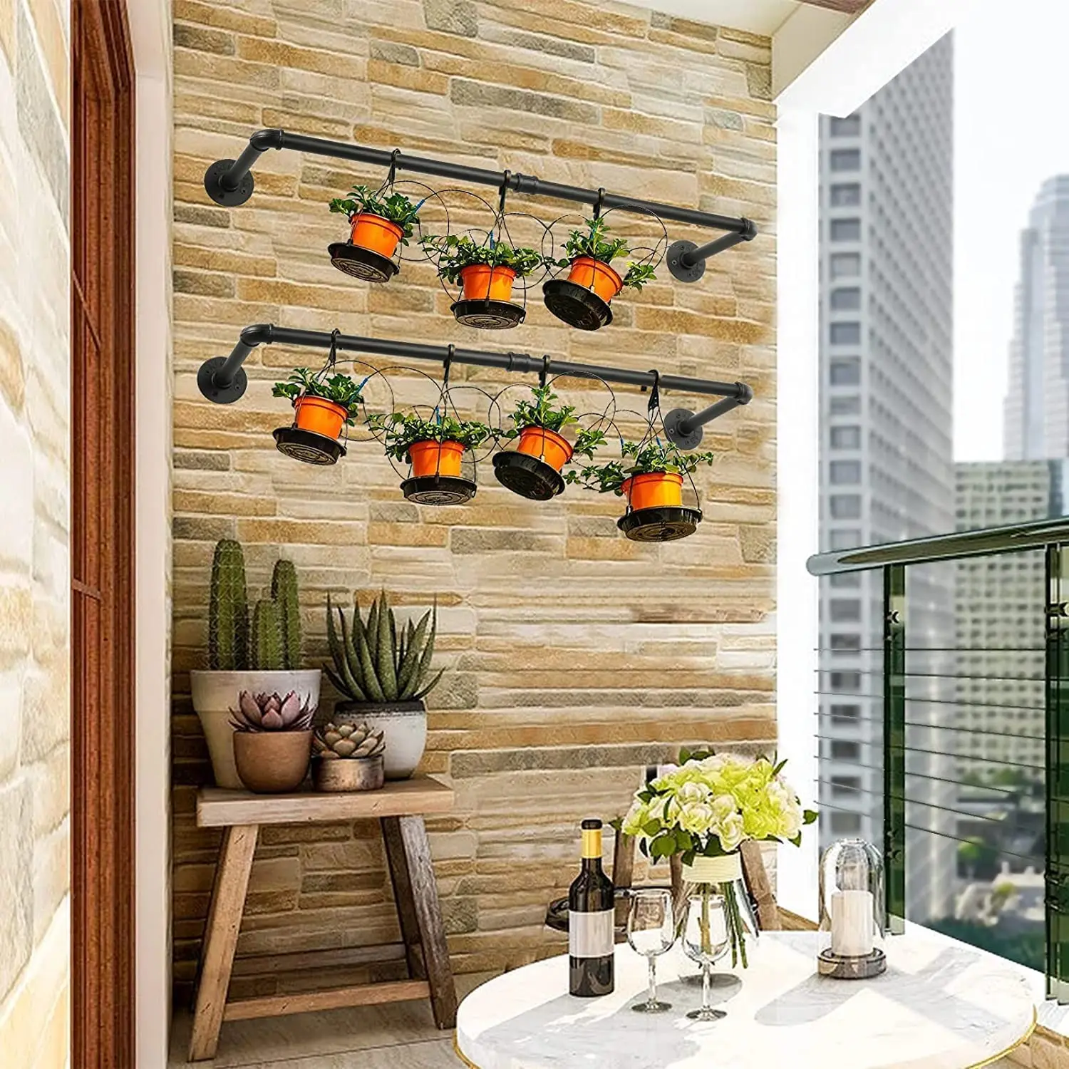 4-piece industrial tube garment hanger 38.4-inch hanger wardrobe heavy iron hanger