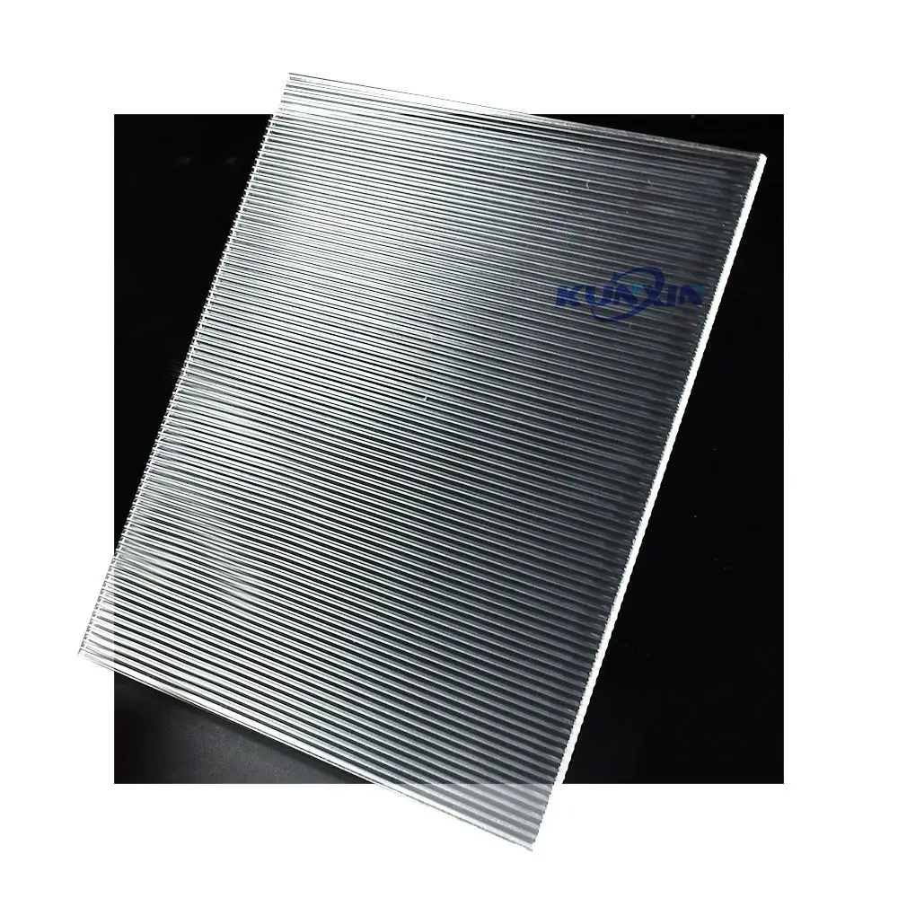 Kunxin 1220x2440mm Decorative Ribbed Texture Acrylic Plastic 1.5mm 2mm 3mm Mini Prism Striped Acrylic Sheet