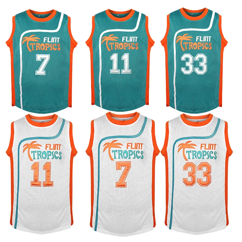 Alikatuna Moon #33 Flint Tropics Basketball Men Jersey S-XXXL