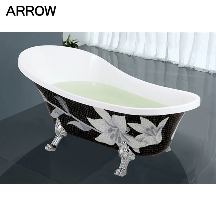 Classic stype Black Royal Claw Foot Baby Bath Tub, Indoor bath crock