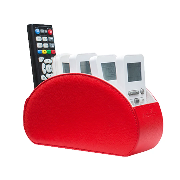 High-grade luxury PU leather remote control caddy/holders for home and office