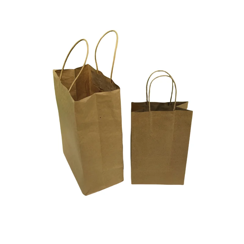 Senang02 Cheap Wholesale  Customizedized Wide Bottom Printing Machine Food Manufacture Shopping White Kraft Paper Bag