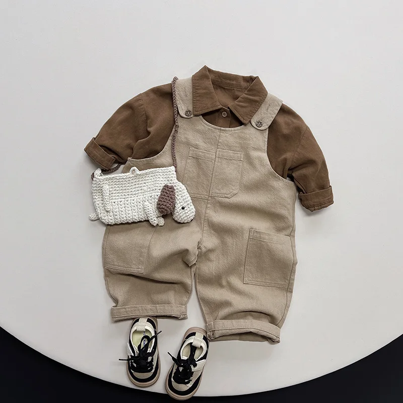 Wholesale High Quality Vintage Boys Shirt Jacket Baby Long Sleeved Blouse Shirt Children Clothes Casual Kids Shirt