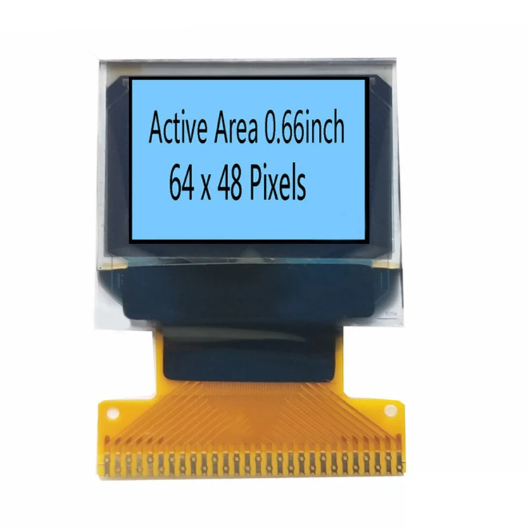 0.66 Inch 64x48 Bluray Oled Screen Graphic Monochrome Mini Oled Display