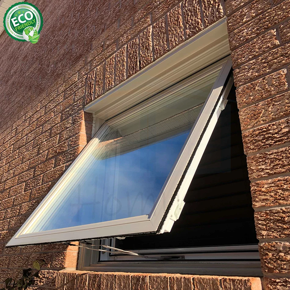 Australia As2047 French Modern Tempered Glass Commercial External Windows Double Glazed Awning Window