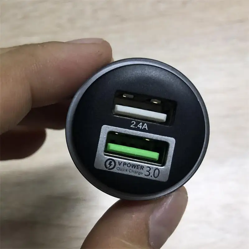 Yopin модель cc-032 abs + алюминиевый сплав qc3.0 3a 30 Вт Быстрое Автомобильное зарядное устройство с двумя