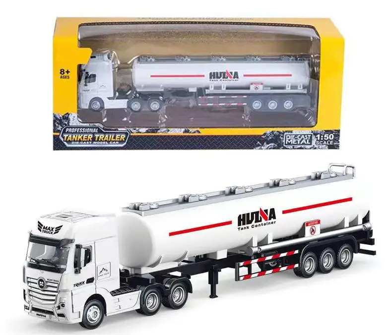 1:50 Oil Tank Car Model Small Die Cast Alloy Metal Truck Series Toy For Boys