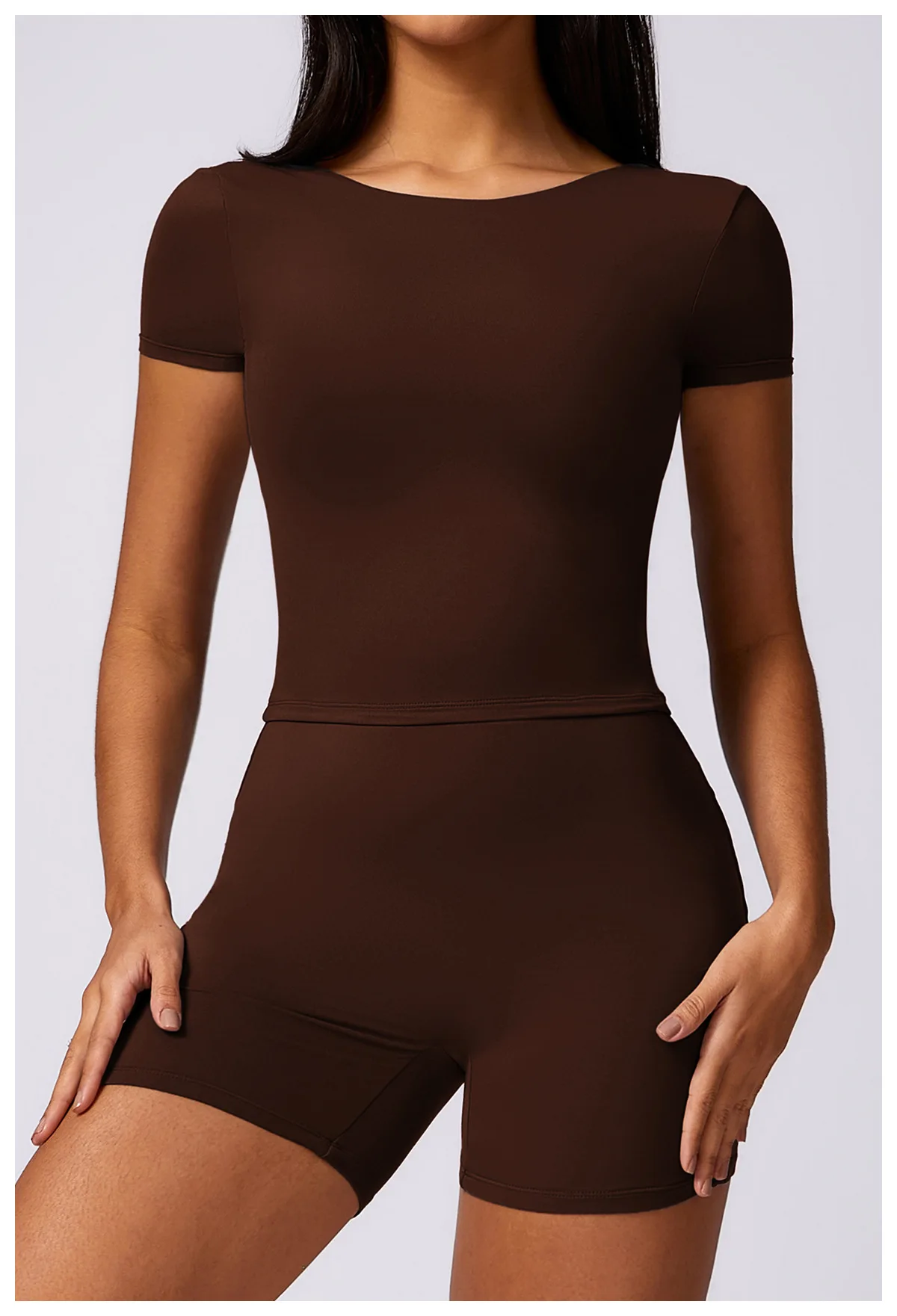 BASHAsports High quality Tight and beautiful back yoga suit brushed casual running fitness and sports set for women