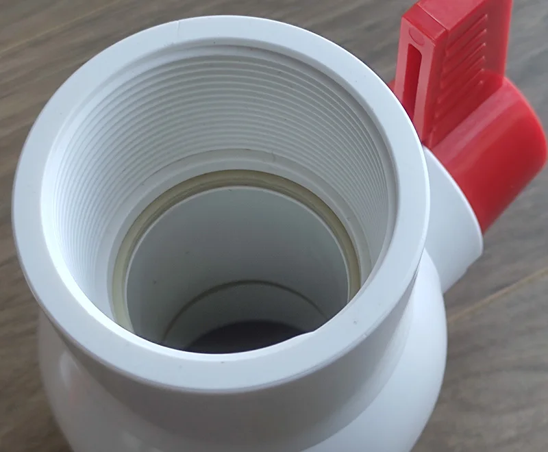 Grey/White/Red UPVC Plastic Ball Valve Threaded PVC Ball Valves
