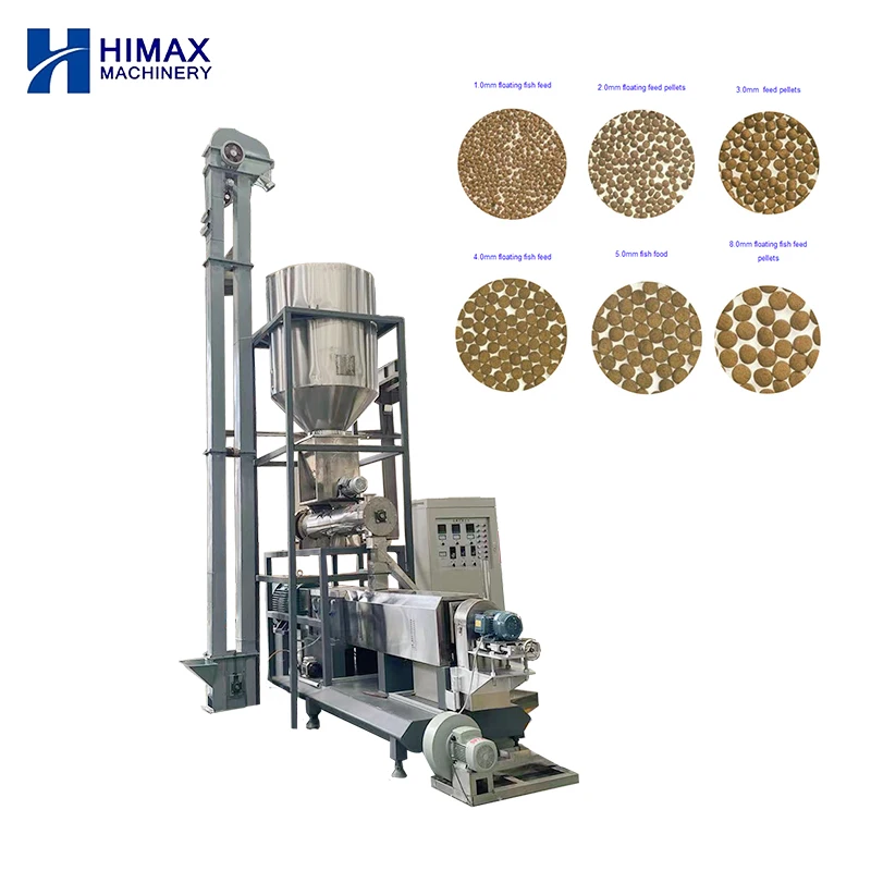 Automatic fish feed production line floating fish feed pellet machine