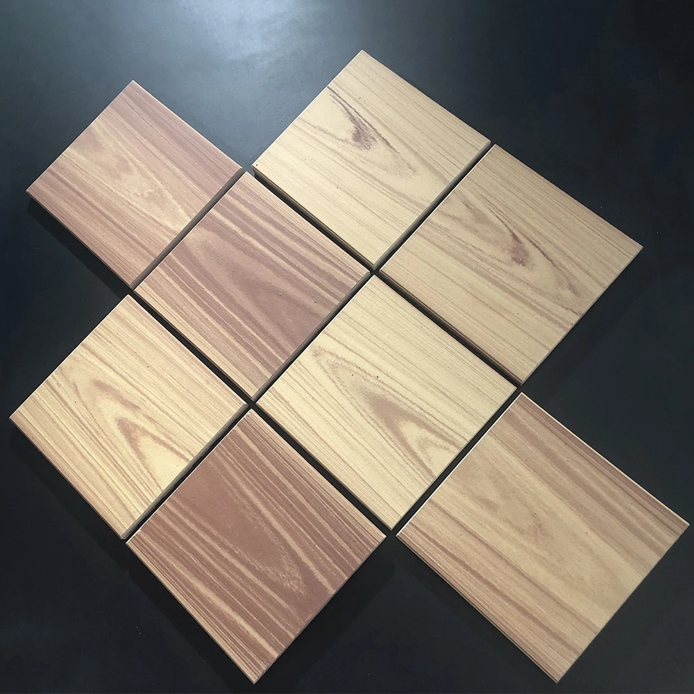 outdoor well facad flaxcible handmade clay wooden bricks pattern terracotta floor tiles brick