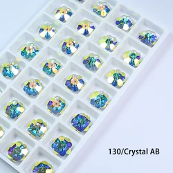 Customized High quality Flower Shaped Sew on Stone Flatback with one hole Beads for Garment