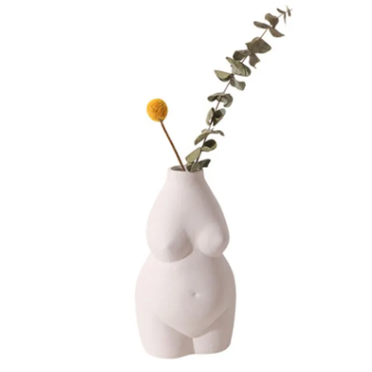 Handmade ceramic flower vases for decoration Body art vase Home furnishing article