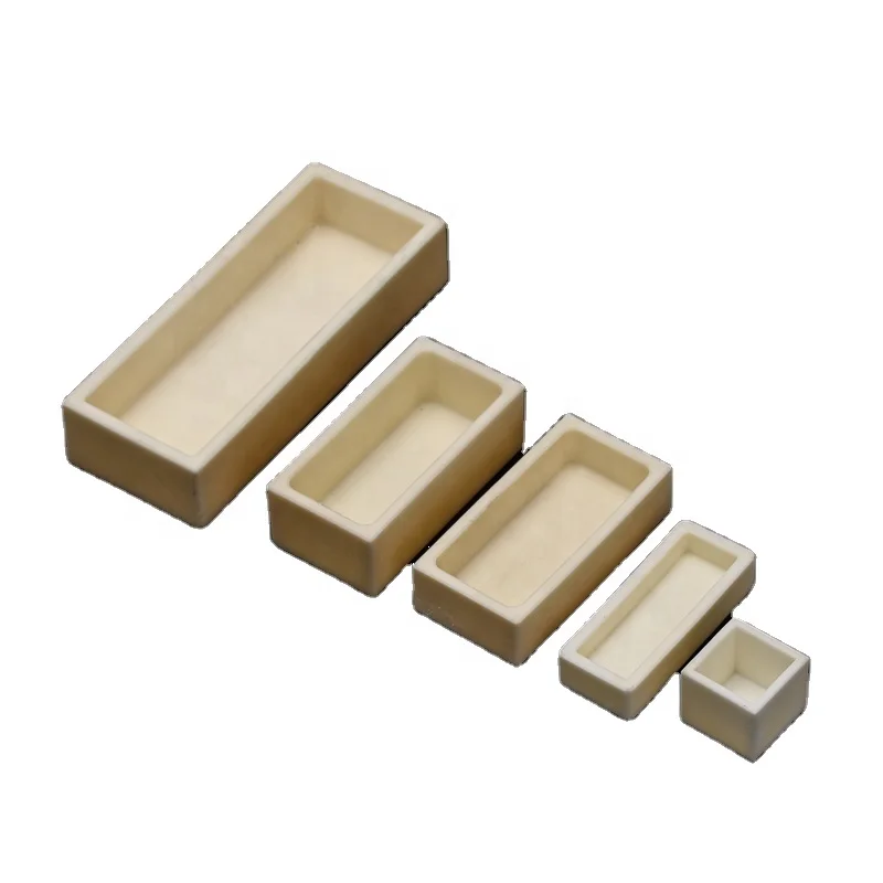 99Alumina 60*30*20mm Square Corundum Crucible for High Temperature Labs