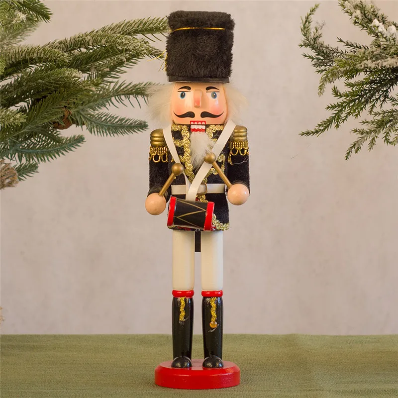 European-style cloth-covered nutcracker puppet Christmas 30CM Christmas wine cabinet set-up decorations