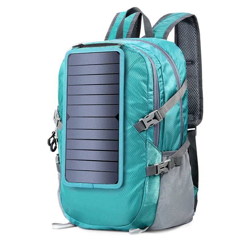 Durable Outdoor travel hiking climbing hiking 600D rucksack solar backpack solar