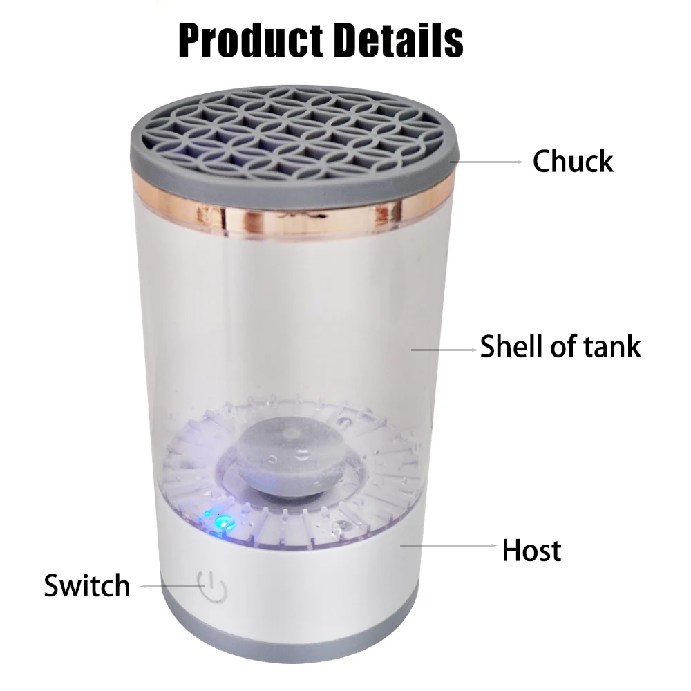 Rechargeable Portable Automatic Cosmetic Brushes Cleaner Spinner Washing Machine Dryer Electric Makeup Brush Cleaner Machine