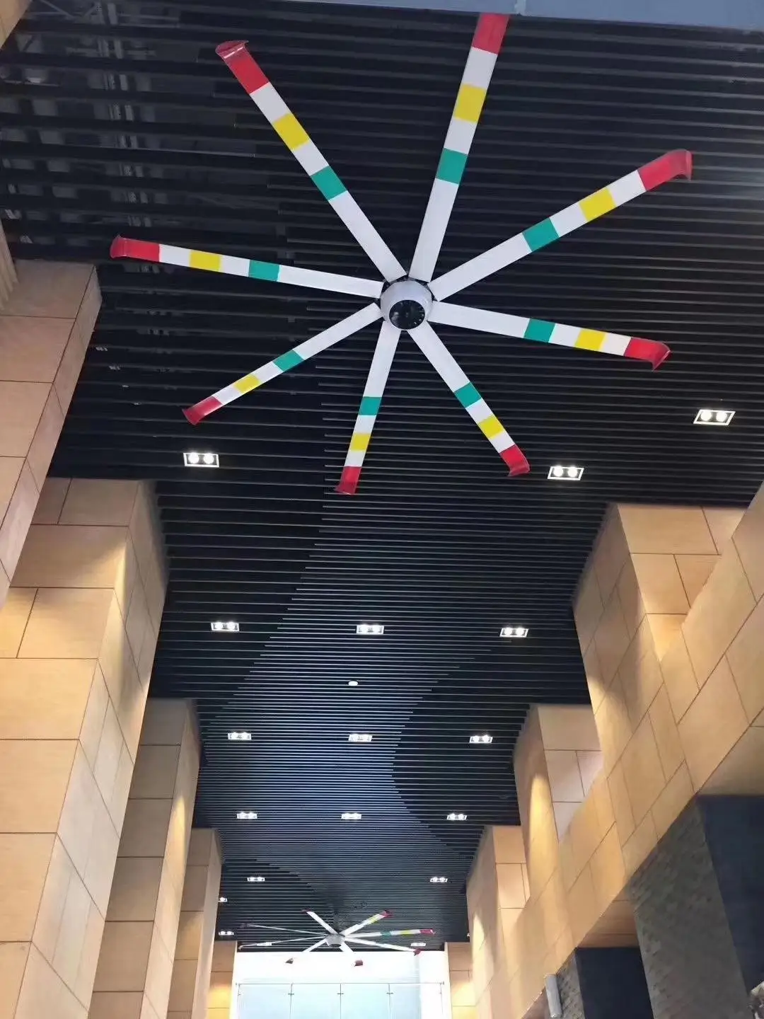 Kale Diamond Series 400w Low Noise Ceiling Fan 8 Aluminum Blades Hvls Fan for Commercial