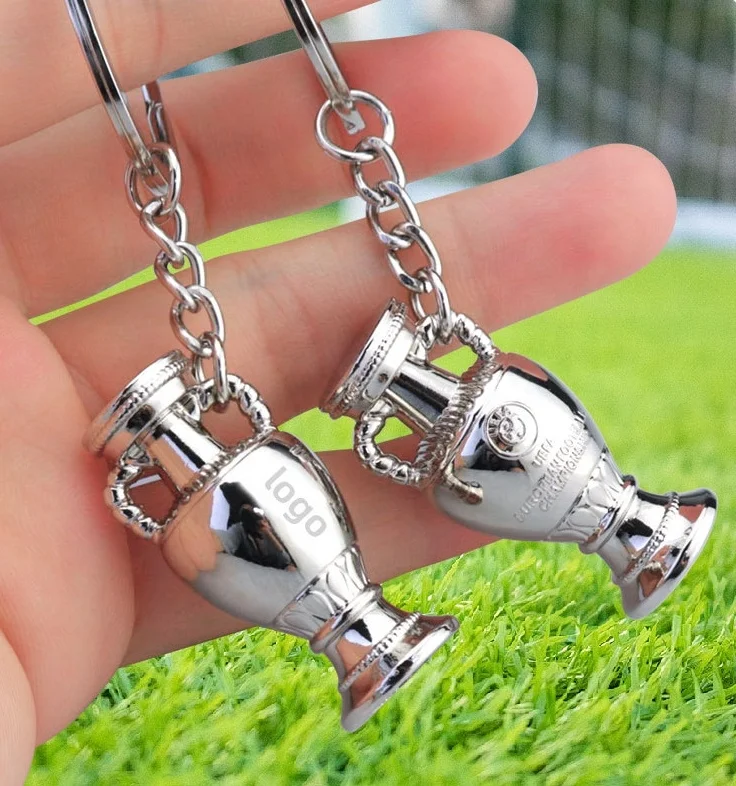 custom champions league keychains metal mini football soccer ball other souvenirs gift trophy keychain