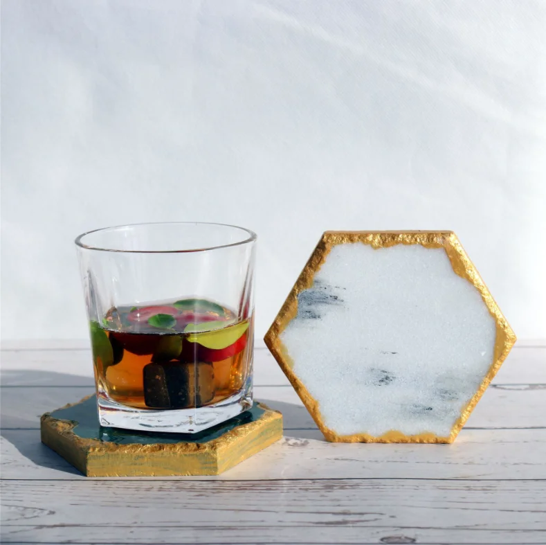 Epoxy resin coaster with Phnom Penh coaster