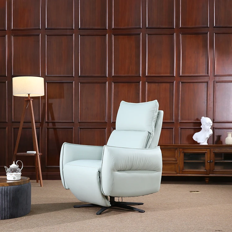 High Back Electric Lounge Recliner Handheld Remote 360 Degree Swivel Nordic Green Lounge Chair