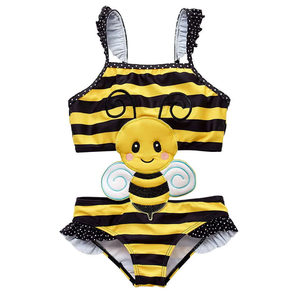swimming kids girls swimsuit baby girl cartoon cute one-piece swimsuit