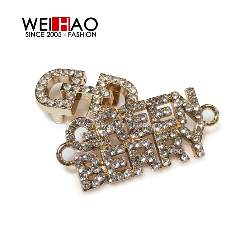 Alloy Letters  Accessories for Shoes and Clothes/jeans/ metal ornaments with stones /meta parts