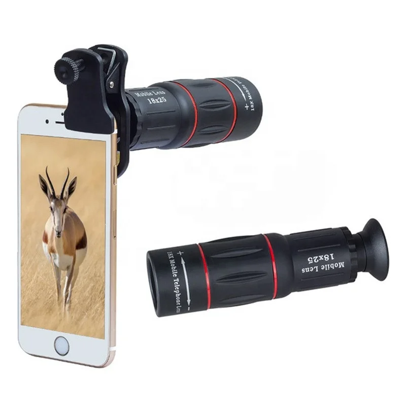 18x Zoom Telephoto Lens Universal Optics Glass Telescope Phone Camera Lens 18x25 Zoom Lens For Mobile Phone