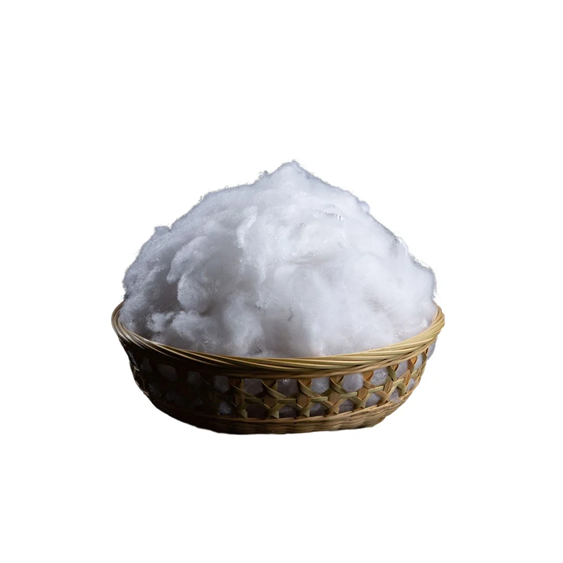 GRS Certificated Micro Polyester Fiber 0.8 Denier*38mm  Down Like Filling Pillows