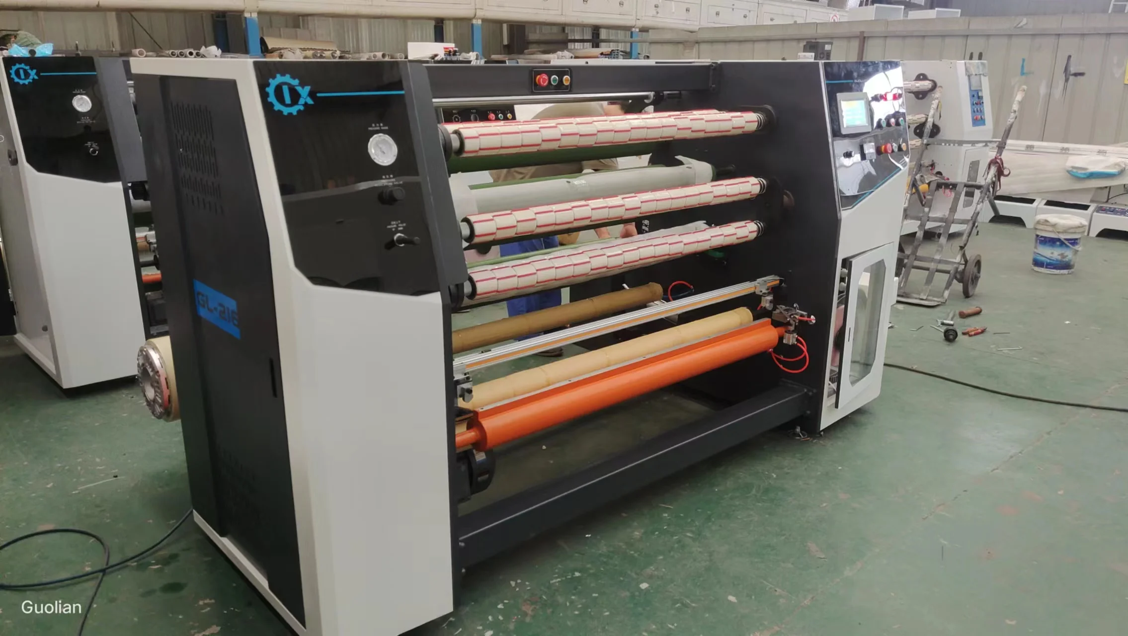 GL-216 High quality adhesive tape slitting and cutting machine 1 mm thick material slitting machine