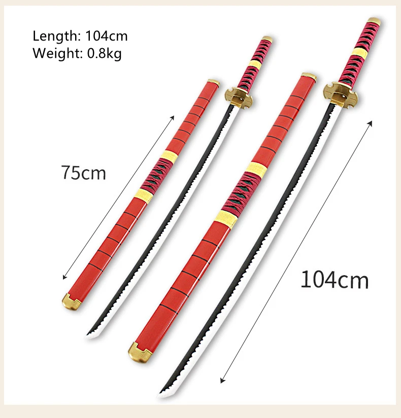 One Piece Bamboo Wooden 104cm Toy Katana Sword Samurai Sword Katana Sword Japanese For Anime Cosplay