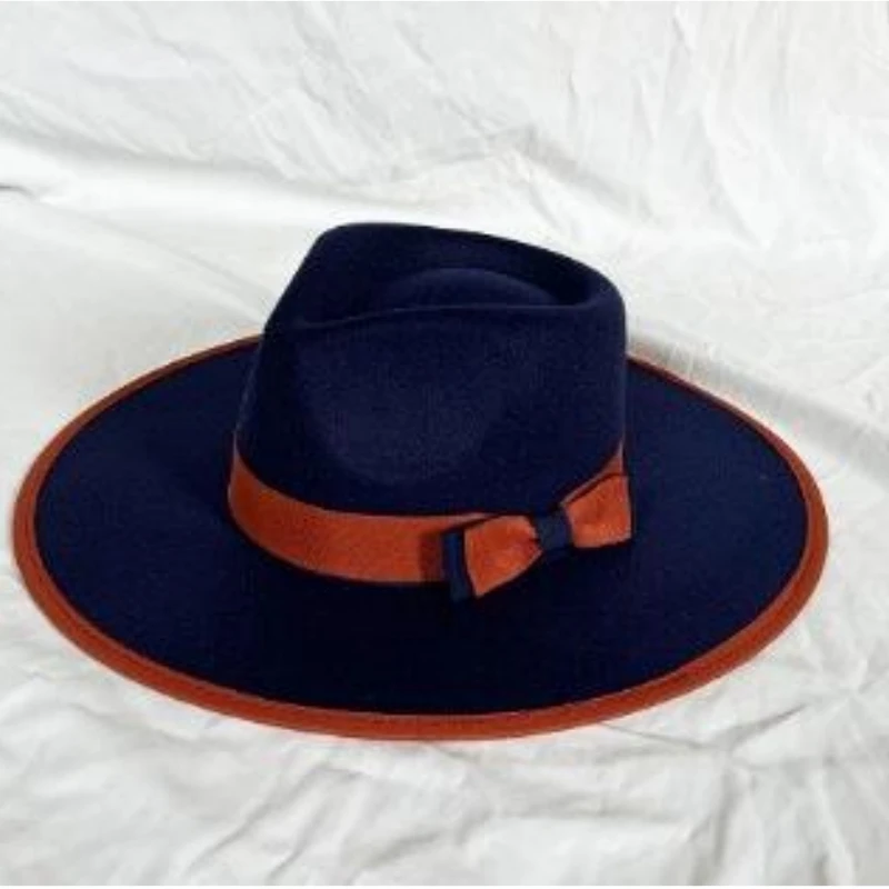 LCY01  New style High Quality  fashion Wide Brim  Binding Edge  Formal Hat  Men Women  Fedora hat