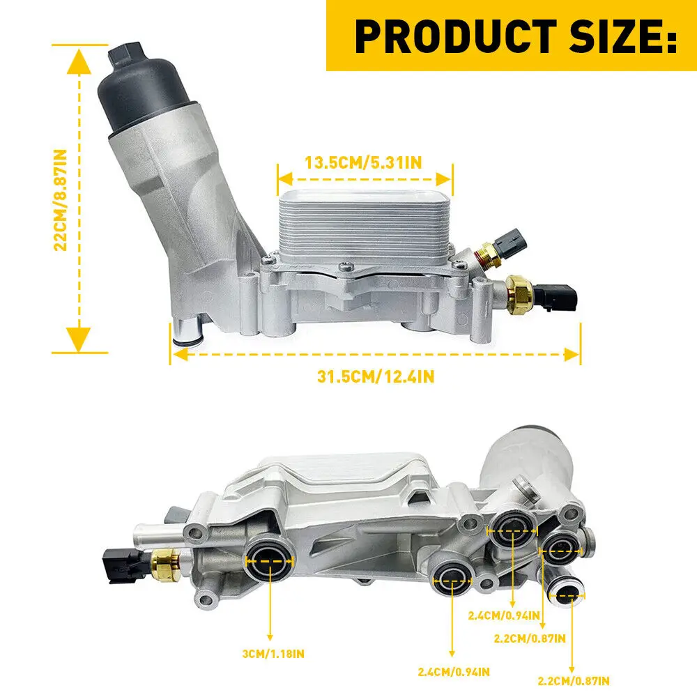 Aluminum Oil Filter Adapter Housing Engine 68105583AF For Dodge Chrysler Ram Charger Cherokee Wrangler ProMaster 3.6L V6