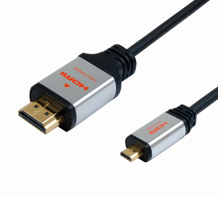 High Quality Hdmi to Micro Conversion Cable 19-pin Male to Male 24k Gold-plated DVD Player cabo